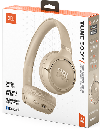 Handsfree Bluetooth JBL Tune 530BT, MultiPoint, A2DP, Bej JBLT530BTBEG
