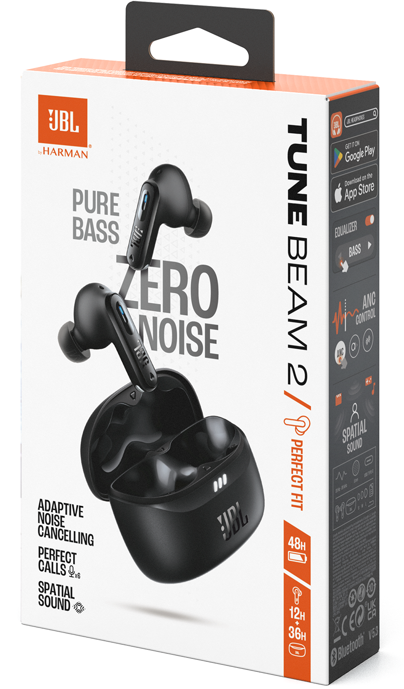 Handsfree Bluetooth JBL Tune Beam 2, TWS, ANC, MultiPoint, Negru JBLTBEAM2BLK
