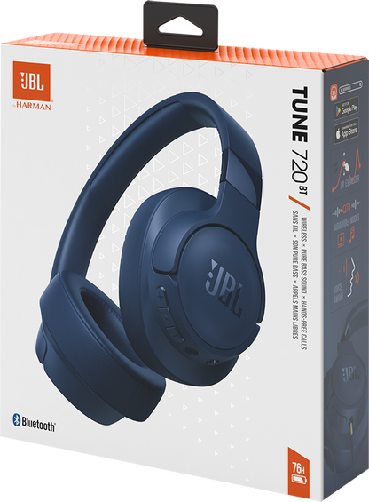 Handsfree Bluetooth JBL Tune 720BT, MultiPoint, A2DP, Albastru JBLT720BTBLU