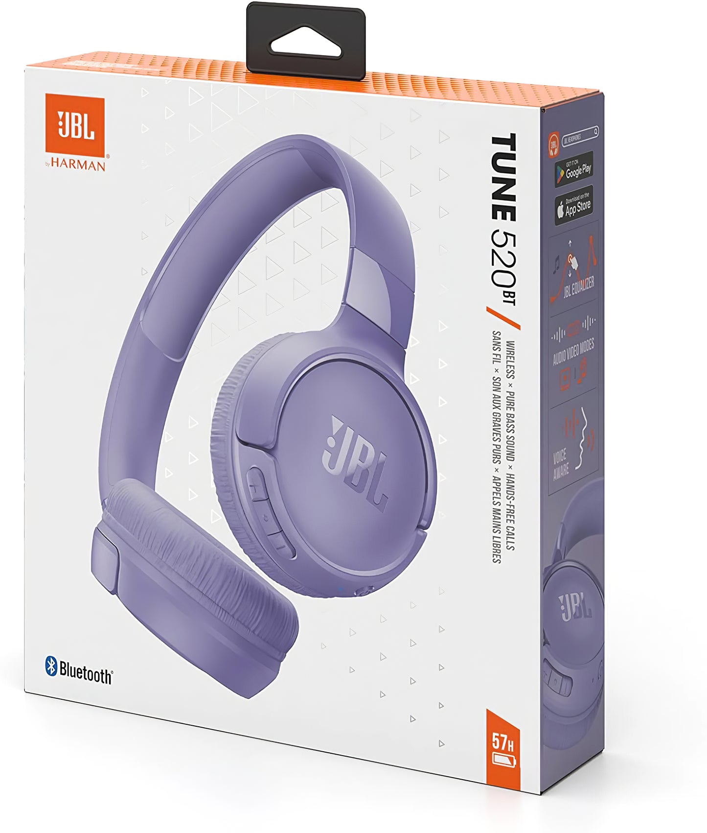 Handsfree Bluetooth JBL Tune 520BT, MultiPoint, A2DP, Mov JBLT520BTPUR