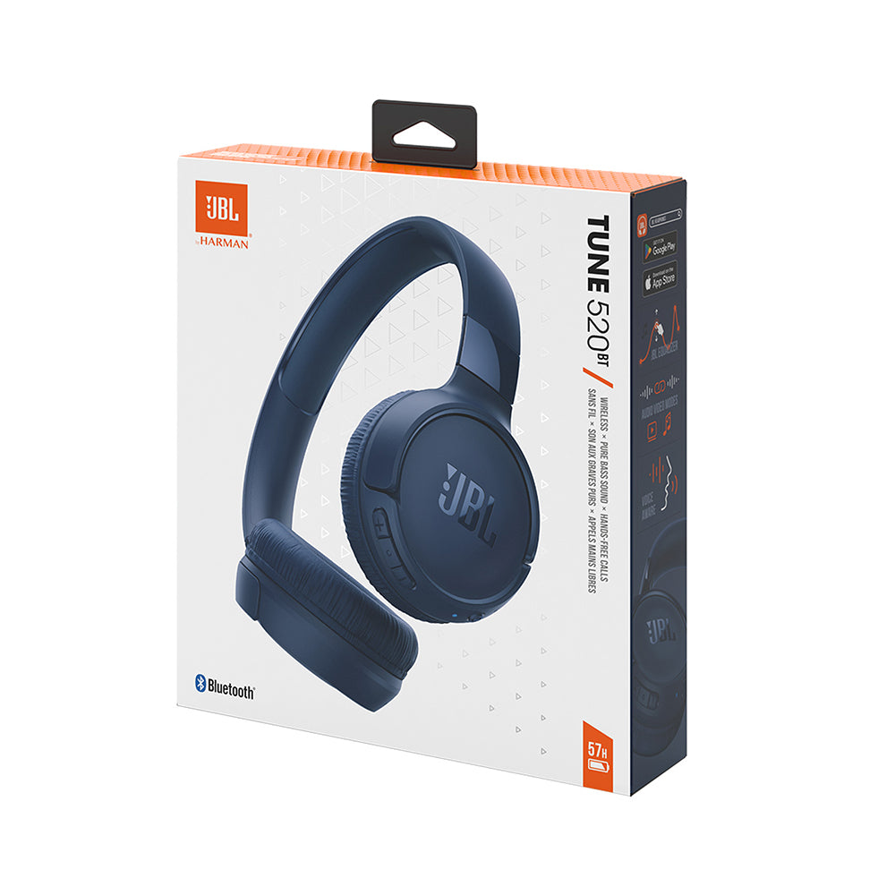 Handsfree Bluetooth JBL Tune 520BT, MultiPoint, A2DP, Albastru JBLT520BTBLUEU