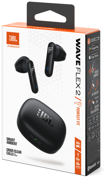 Handsfree Bluetooth JBL Wave Flex 2, TWS, ANC, MultiPoint, Negru JBLWFLEX2BLK