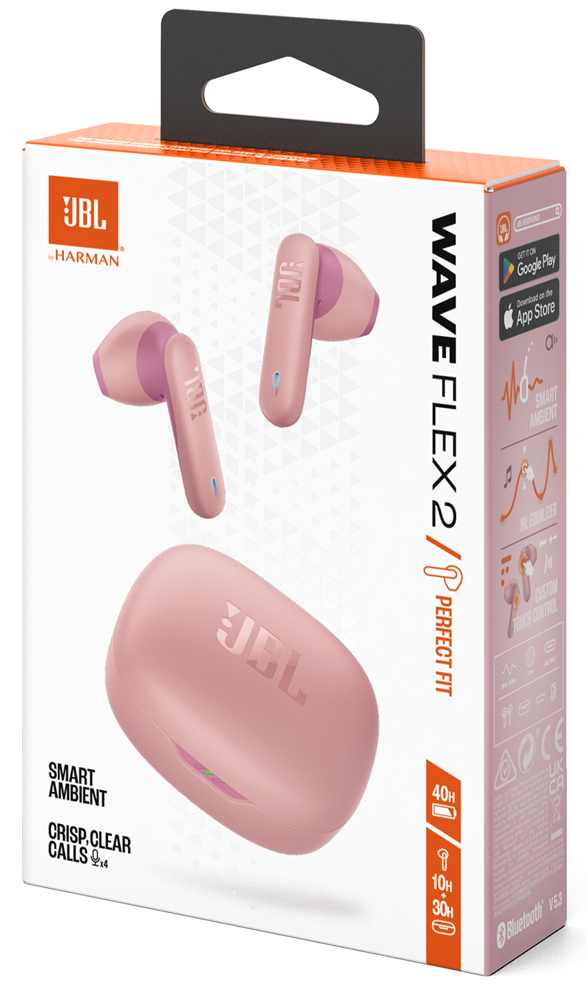 Handsfree Bluetooth JBL Wave Flex 2, TWS, ANC, MultiPoint, Roz JBLWFLEX2PIK
