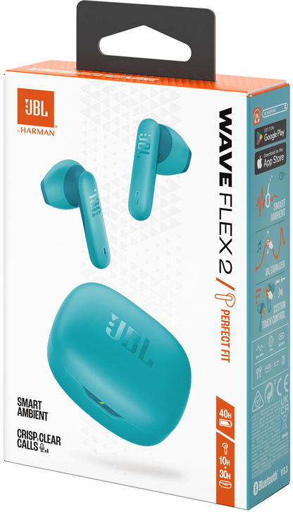 Handsfree Bluetooth JBL Wave Flex 2, TWS, ANC, MultiPoint, Albastru JBLWFLEX2BLU
