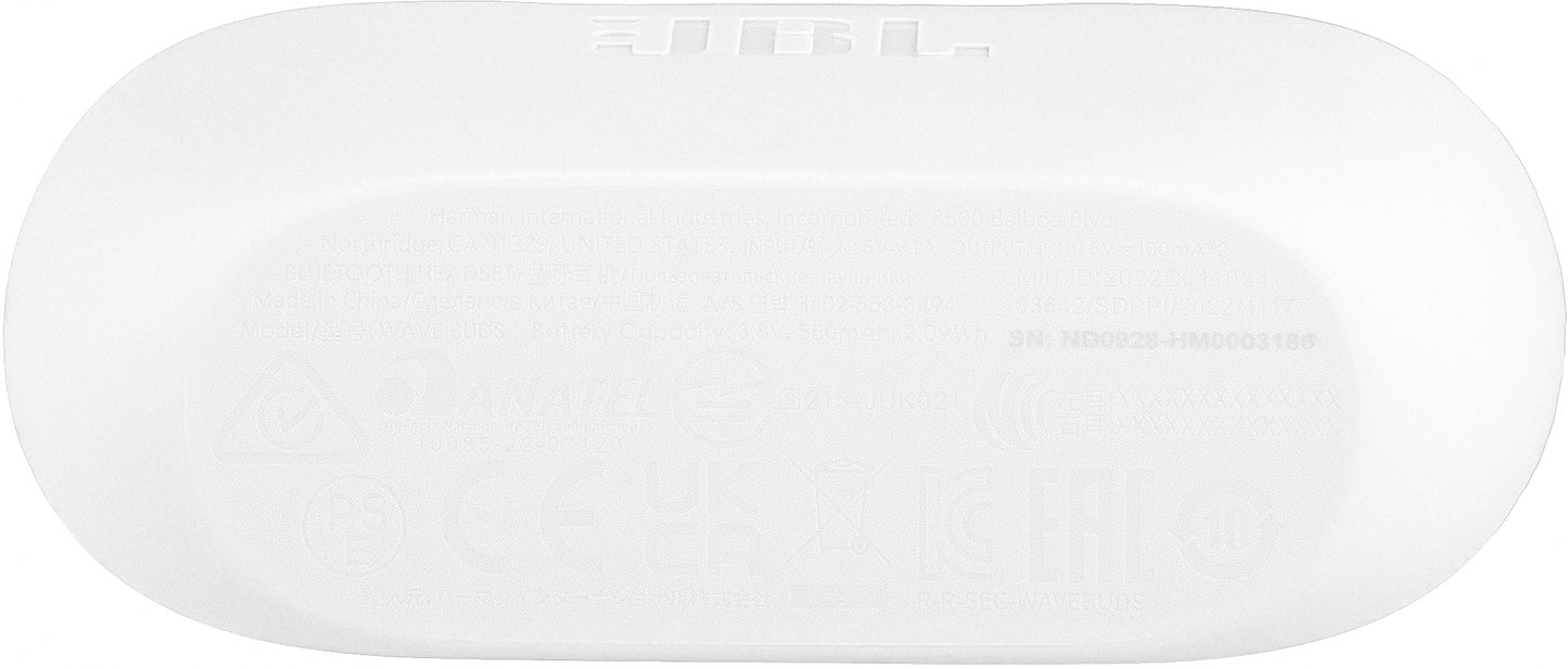 Handsfree Bluetooth JBL Wave Buds, TWS, Alb JBLWBUDSWHT