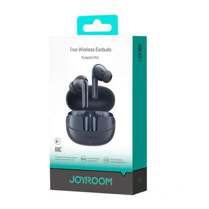 Handsfree Bluetooth Joyroom Funpods JR-FN2, TWS, ANC, Negru