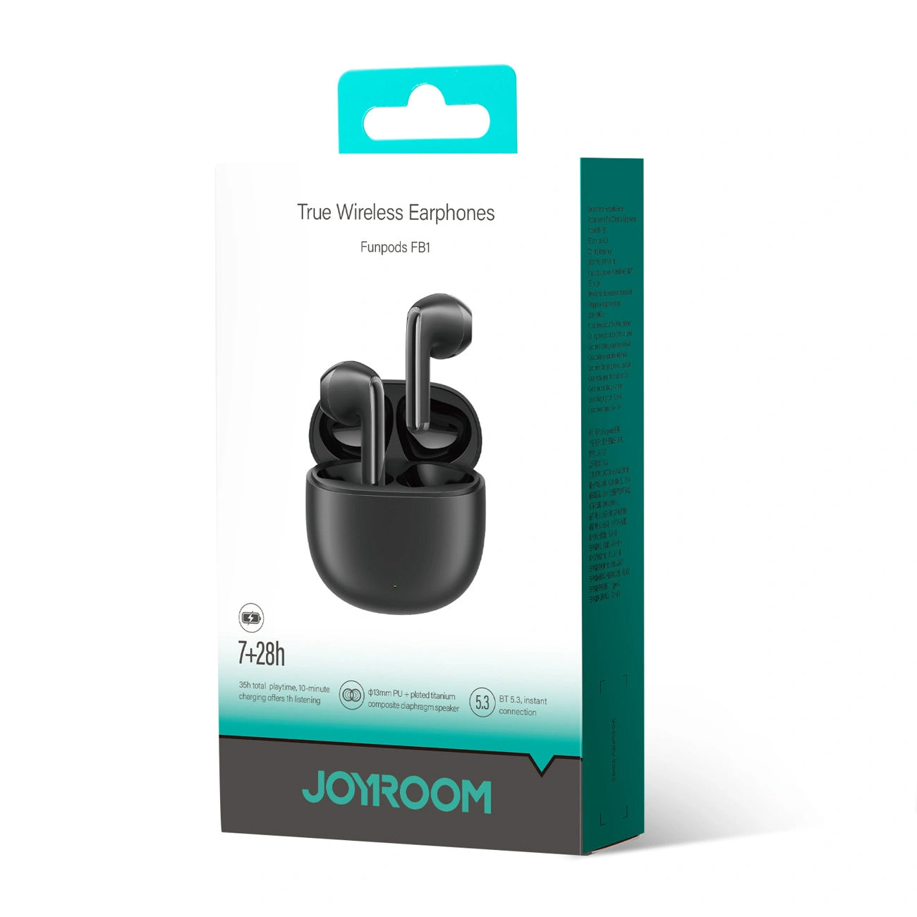 Handsfree Bluetooth Joyroom Funpods JR-FB1 New Version, TWS, Negru