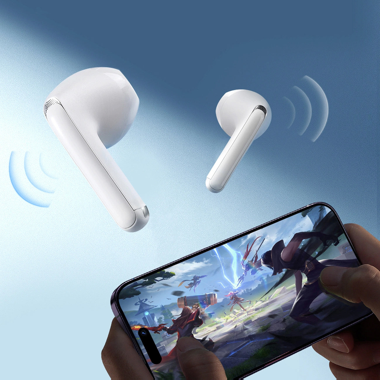 Handsfree Bluetooth Joyroom Funpods JR-FB1 New Version, TWS, Alb