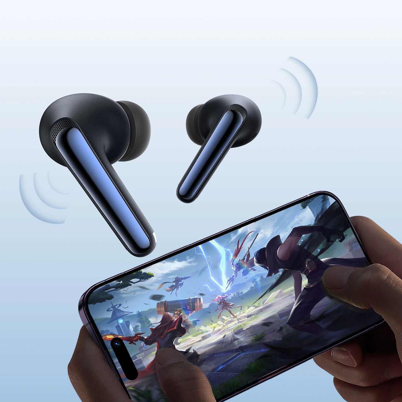 Handsfree Bluetooth Joyroom Funpods JR-FN2, TWS, ANC, Negru