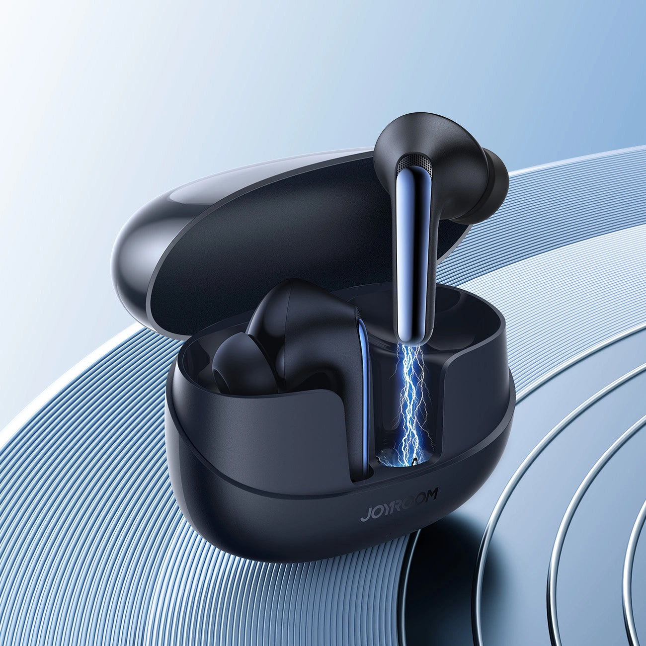 Handsfree Bluetooth Joyroom Funpods JR-FN2, TWS, ANC, Negru