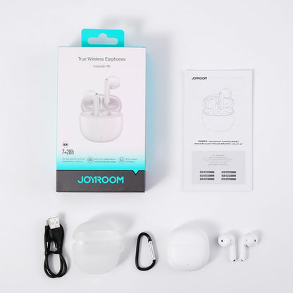 Handsfree Bluetooth Joyroom Funpods JR-FB1 New Version, TWS, Alb