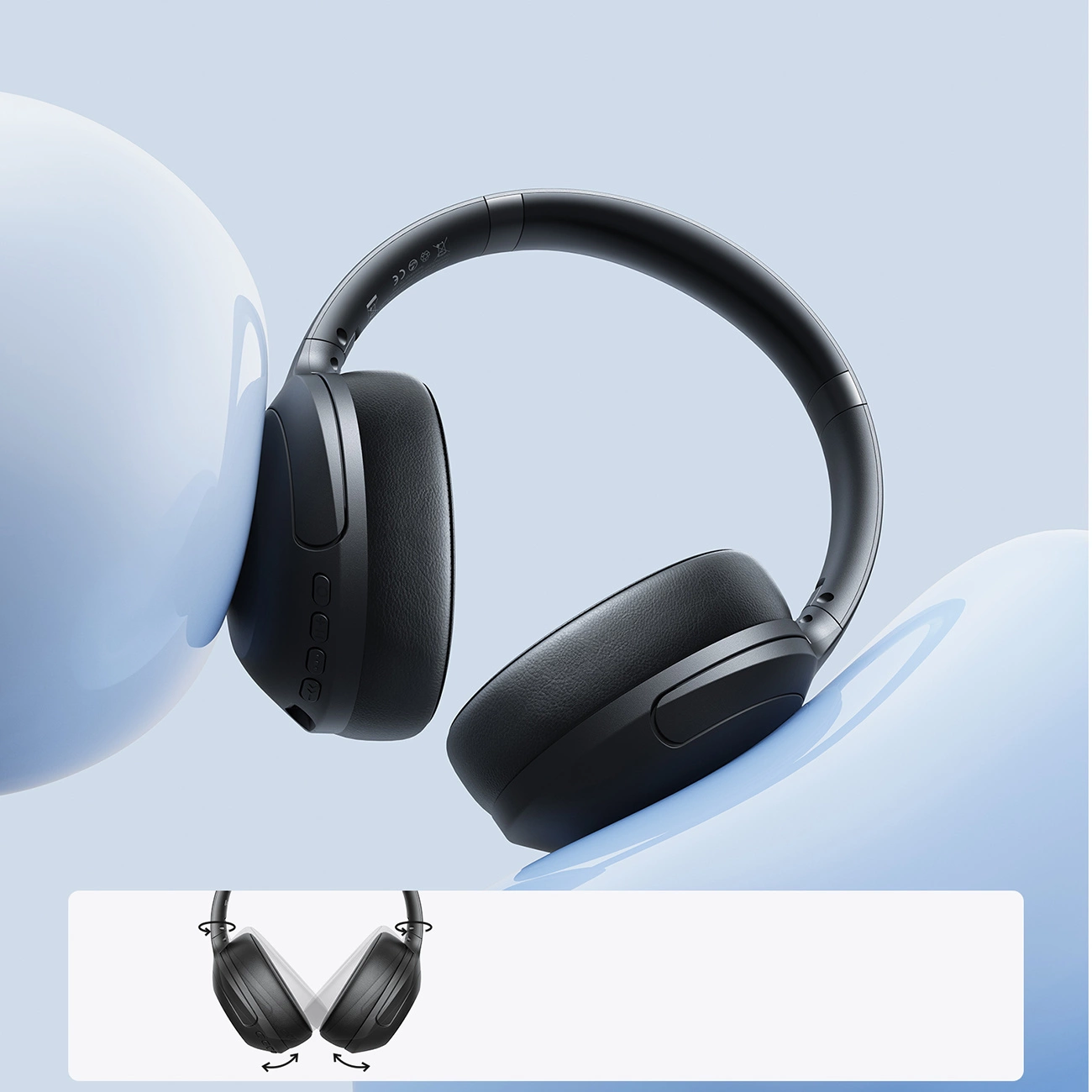 Handsfree Bluetooth Joyroom JR-JH2, A2DP, ANC, Negru