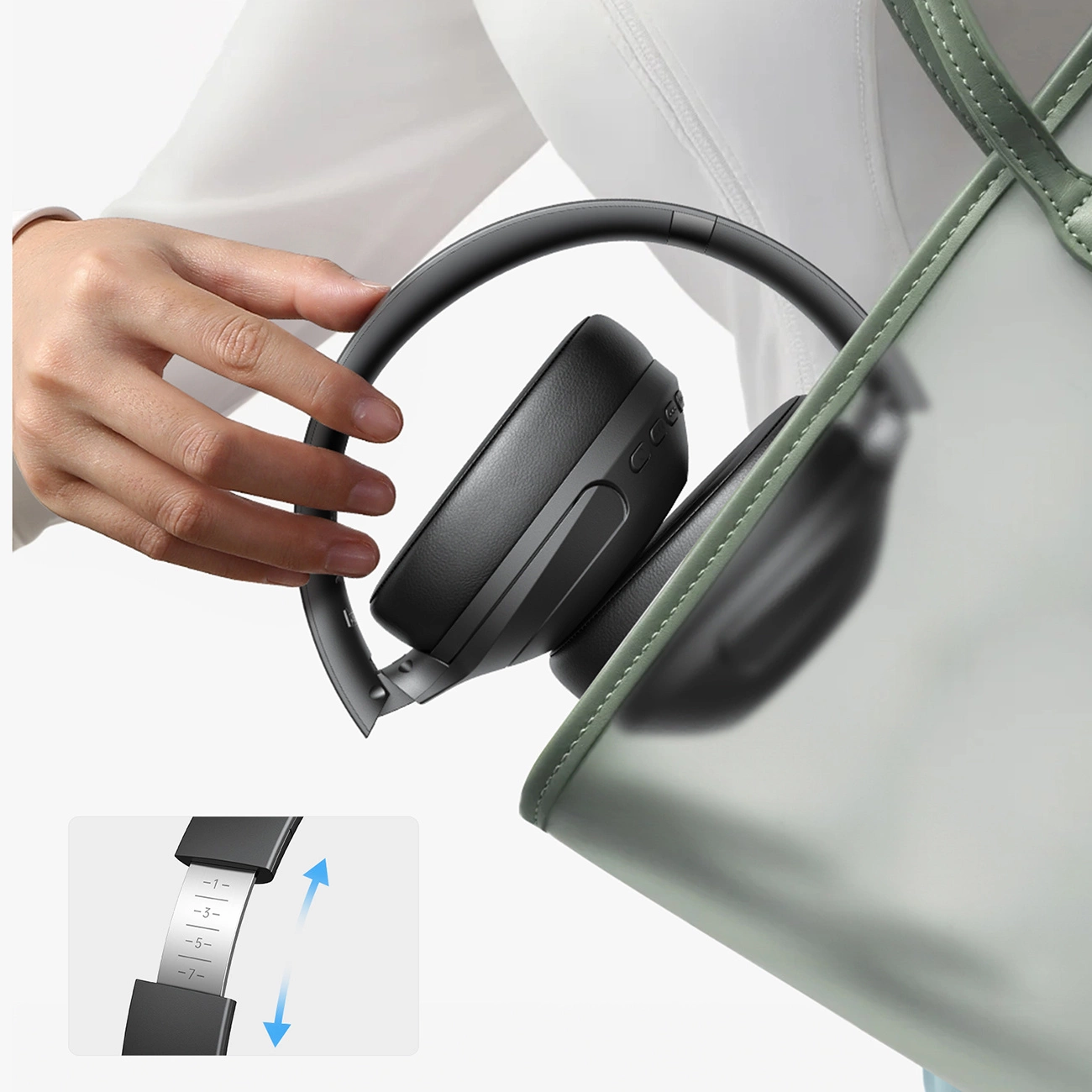 Handsfree Bluetooth Joyroom JR-JH2, A2DP, ANC, Negru