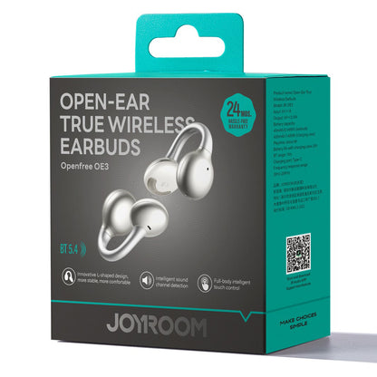Handsfree Bluetooth Joyroom Openfree JR-OE3, TWS, Argintiu