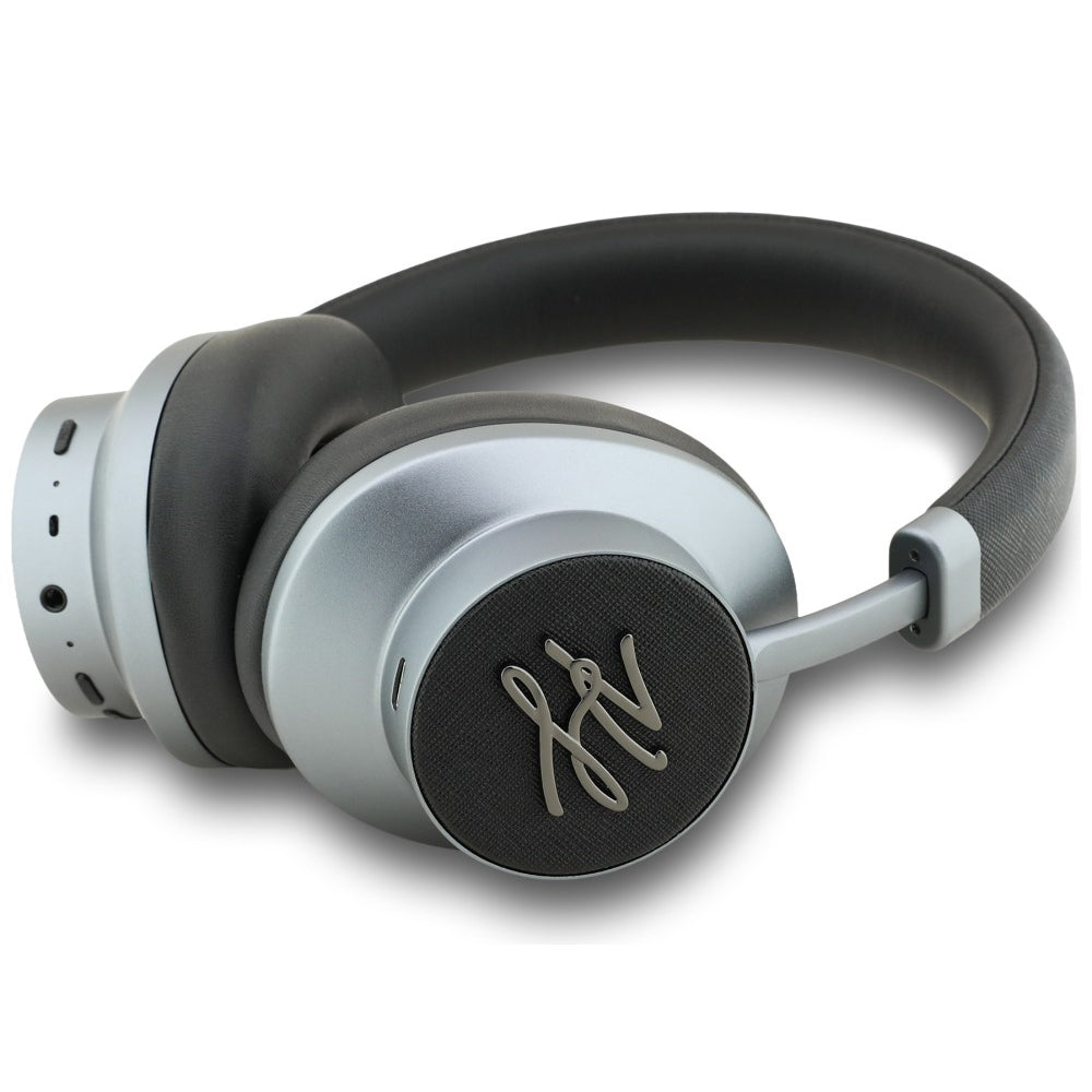 Handsfree Bluetooth Karl Lagerfeld Grained Initials, A2DP, ANC, Negru