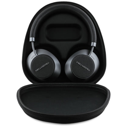 Handsfree Bluetooth Karl Lagerfeld Saffiano Elongated, A2DP, ANC, Negru