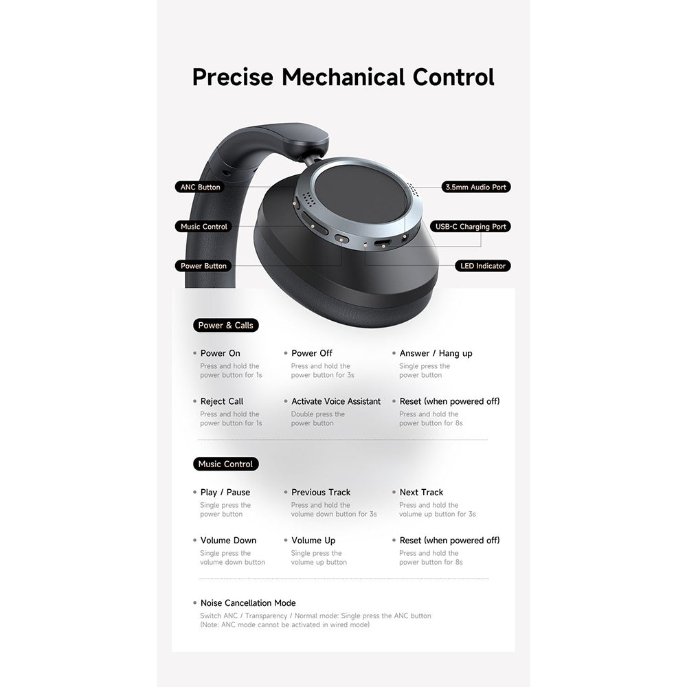 Handsfree Bluetooth McDodo HP-5821 T03, A2DP, ANC, Bej