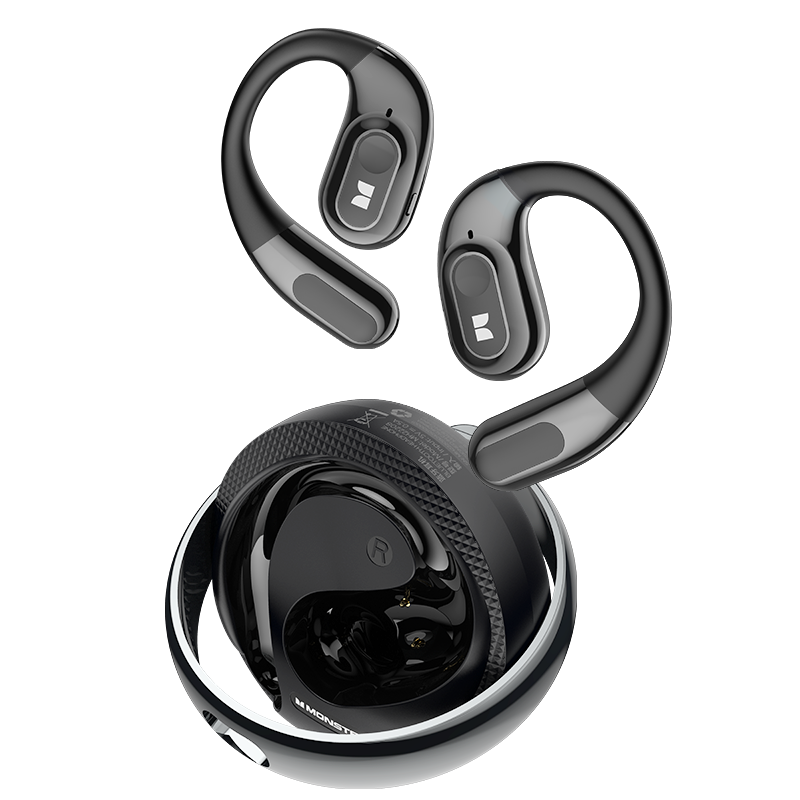Handsfree Bluetooth Monster AC330 AI Translation, TWS, Negru