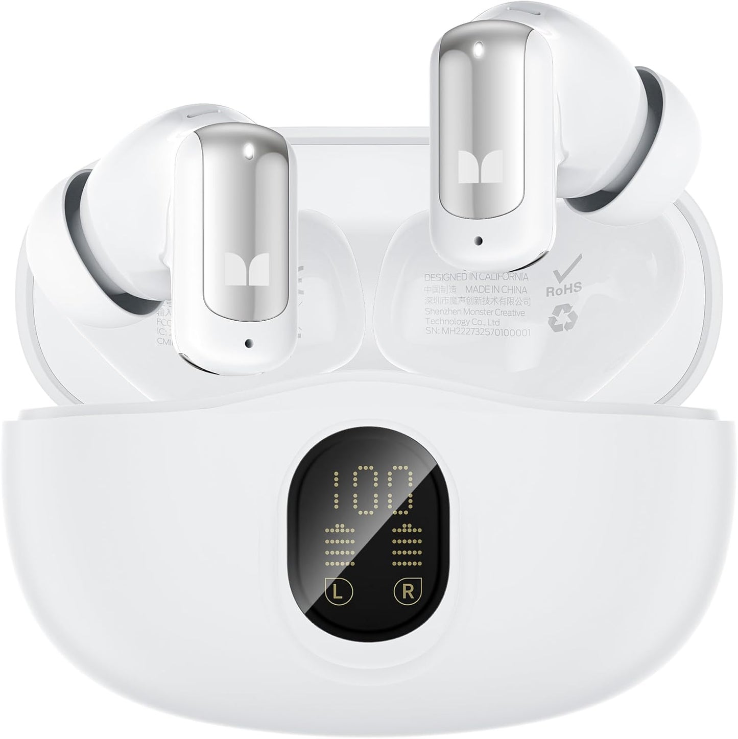 Handsfree Bluetooth Monster N-Lite 217, TWS, Alb