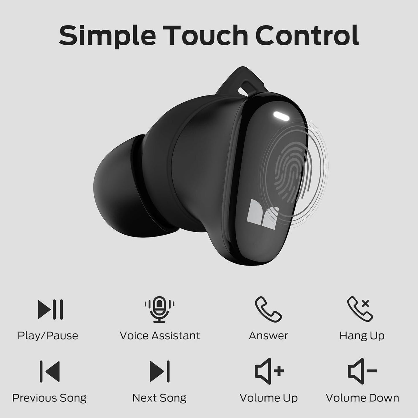 Handsfree Bluetooth Monster N-Lite 206, TWS, Negru