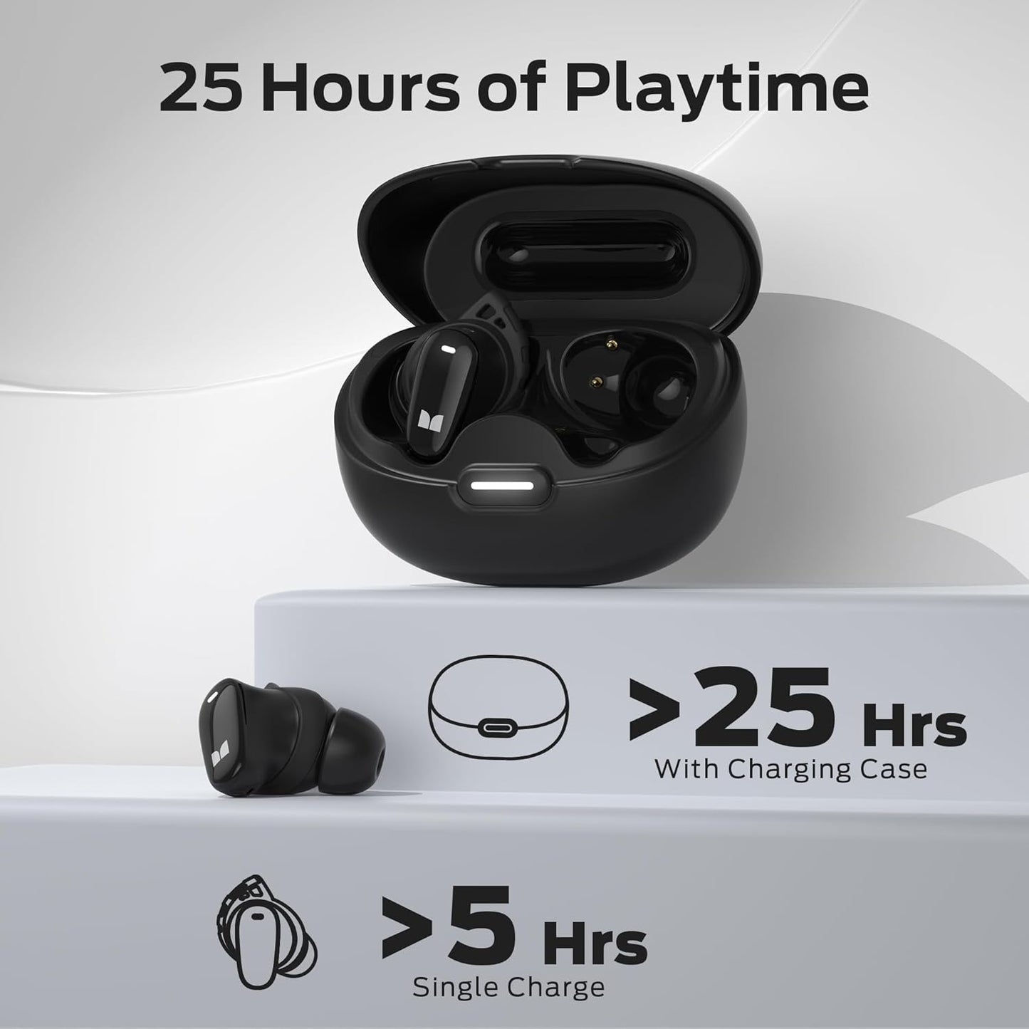 Handsfree Bluetooth Monster N-Lite 206, TWS, Negru