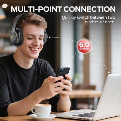 Handsfree Bluetooth Monster Persona 5th, MultiPoint, A2DP, ANC, Negru
