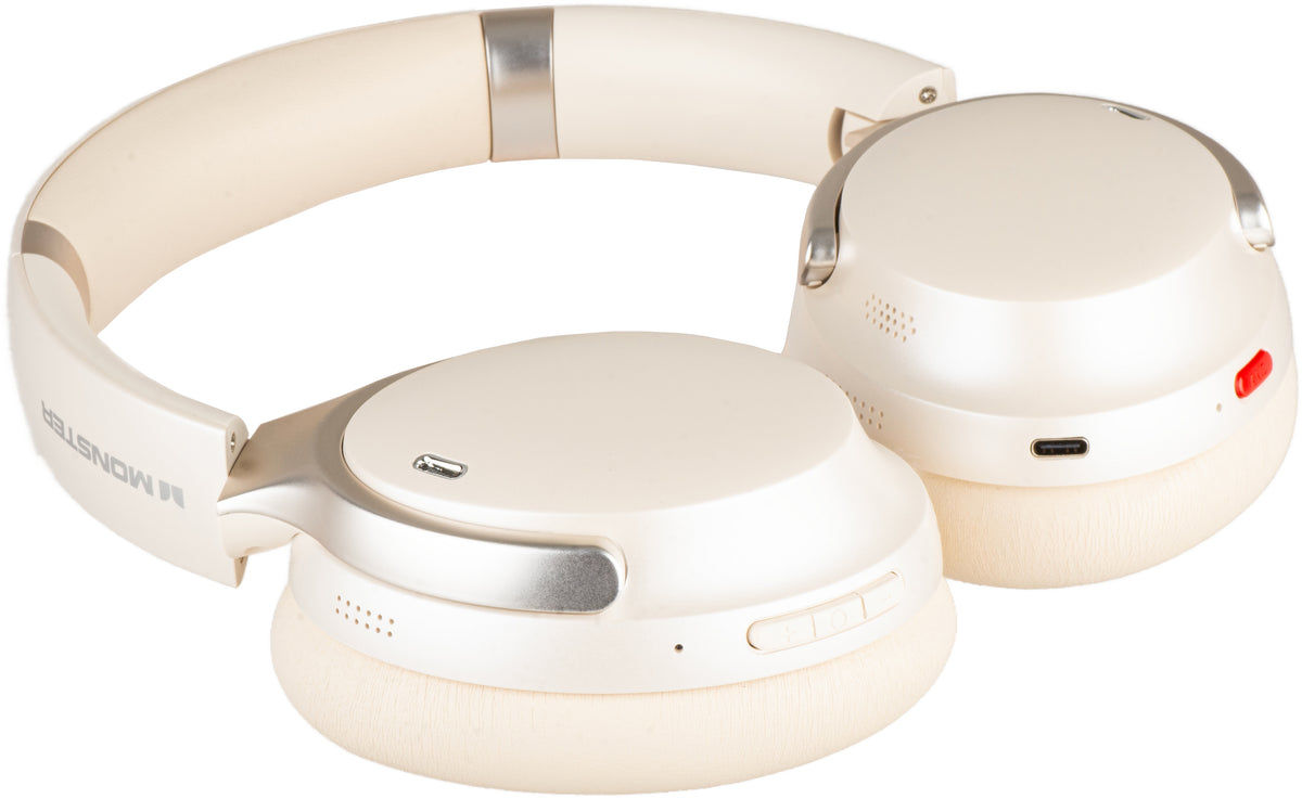 Handsfree Bluetooth Monster QuiteFit V3, MultiPoint, A2DP, ANC, Alb