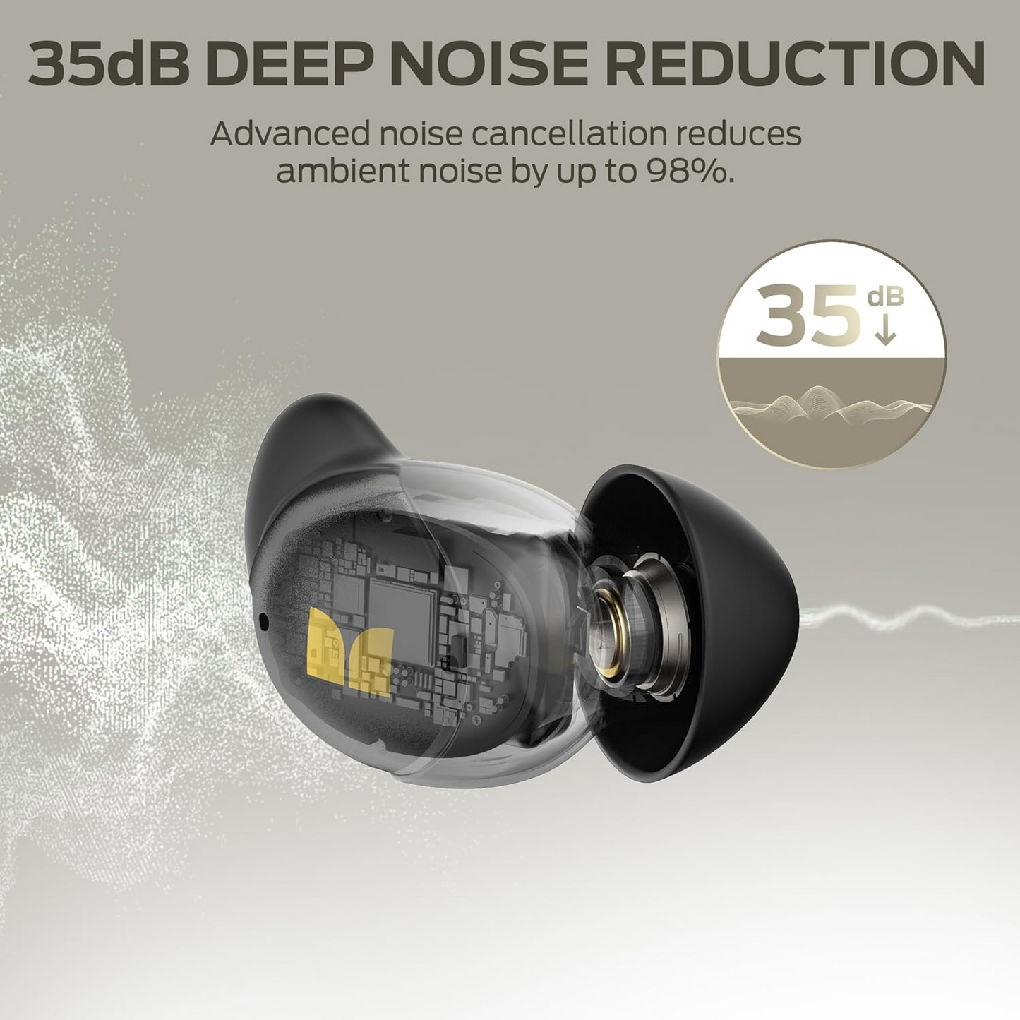 Handsfree Bluetooth Monster Sleep Ear200, TWS, ANC, Negru