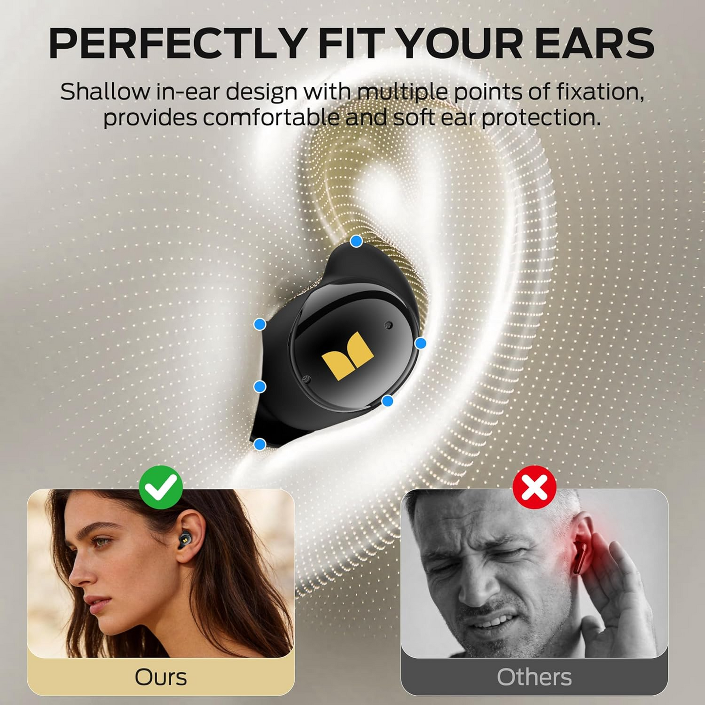 Handsfree Bluetooth Monster Sleep Ear200, TWS, ANC, Negru