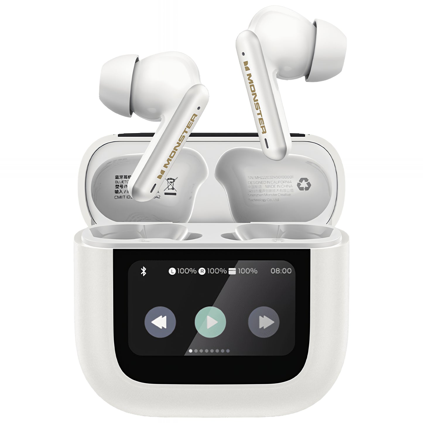 Handsfree Bluetooth Monster TH300, TWS, Alb