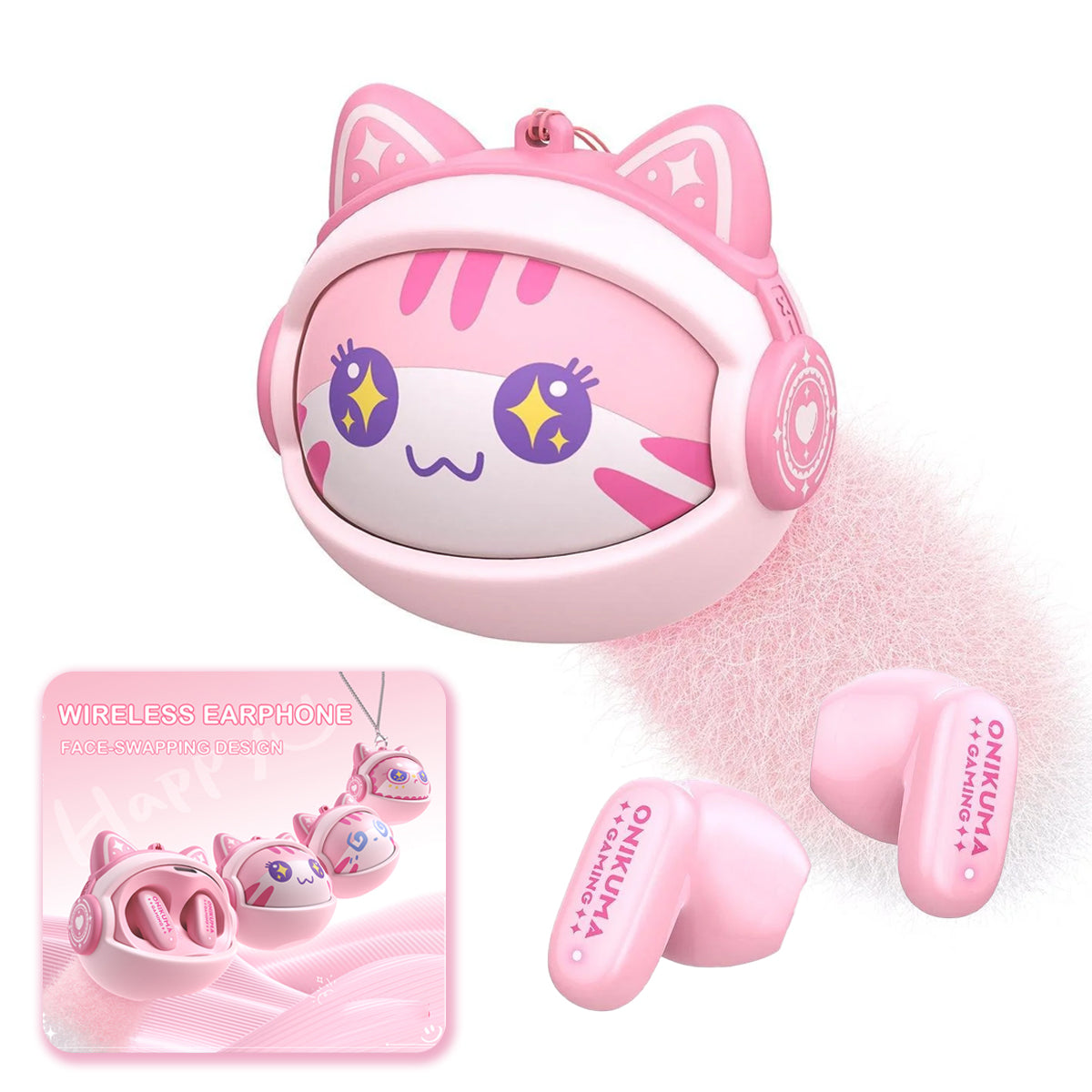 Handsfree Bluetooth Onikuma TX603, TWS, Roz