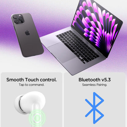 Handsfree Bluetooth Spigen SA2400, TWS, ANC, Alb
