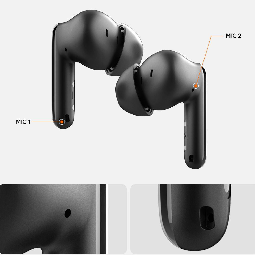 Handsfree Bluetooth Spigen SA2400, TWS, ANC, Negru