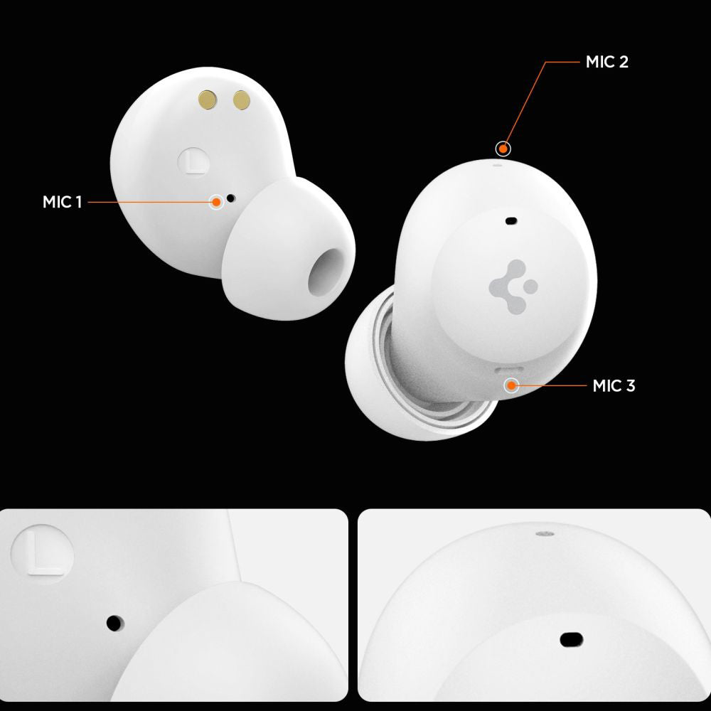 Handsfree Bluetooth Spigen SA2401, TWS, ANC, Negru ASD07887