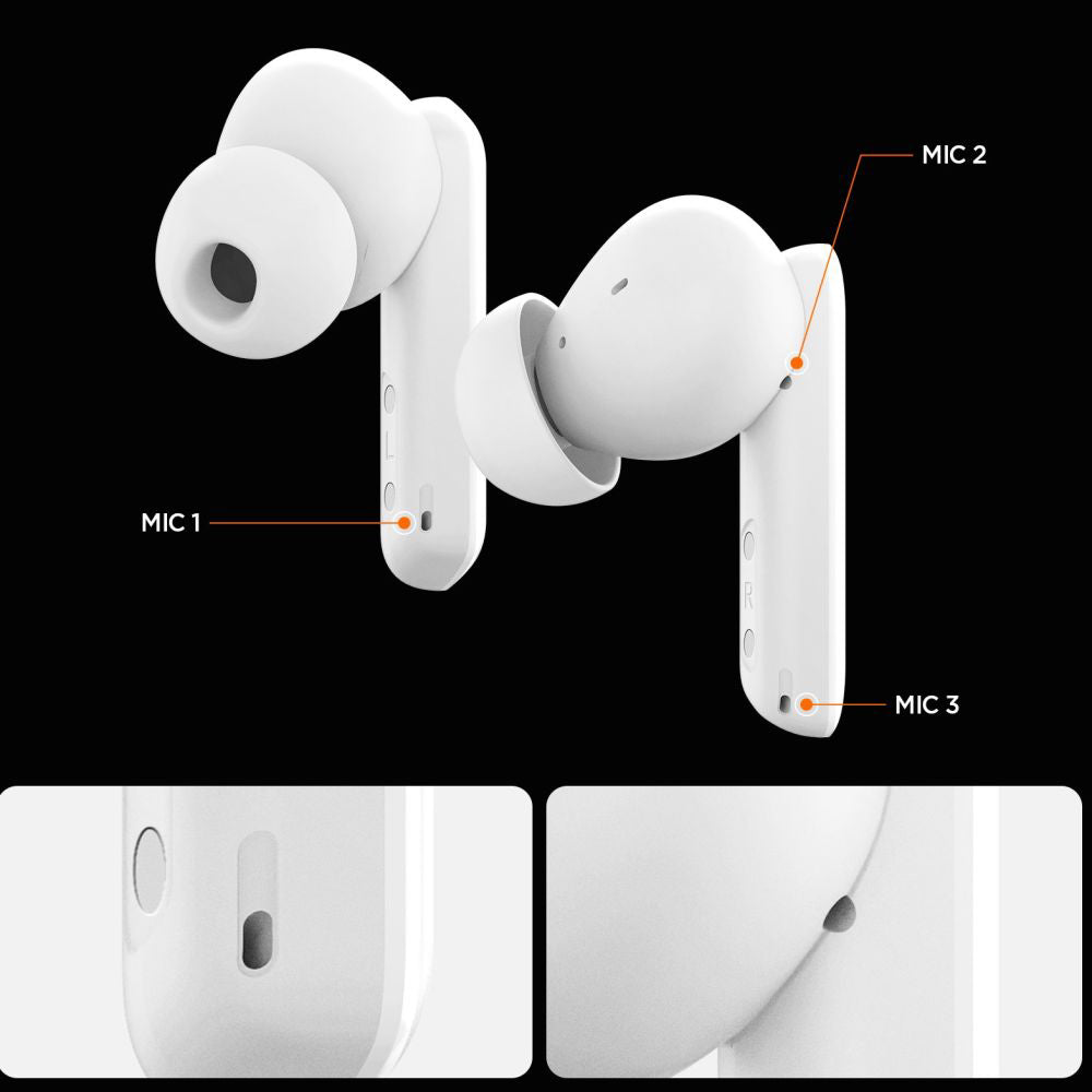 Handsfree Bluetooth Spigen SA2402, TWS, ANC, Alb ASD07964