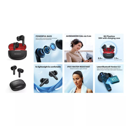 Handsfree Bluetooth TaoTronics TT-BH1120, TWS, Negru