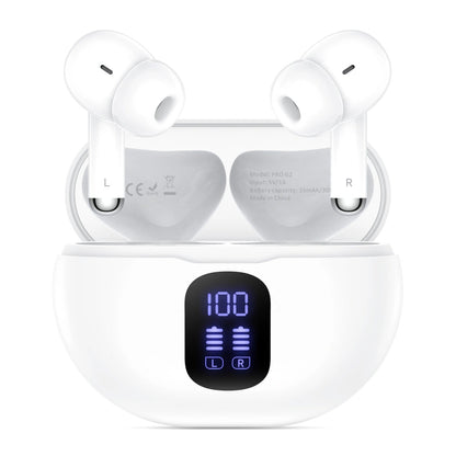 Handsfree Bluetooth Tech-Protect Ultraboost Pro G2, TWS, Alb