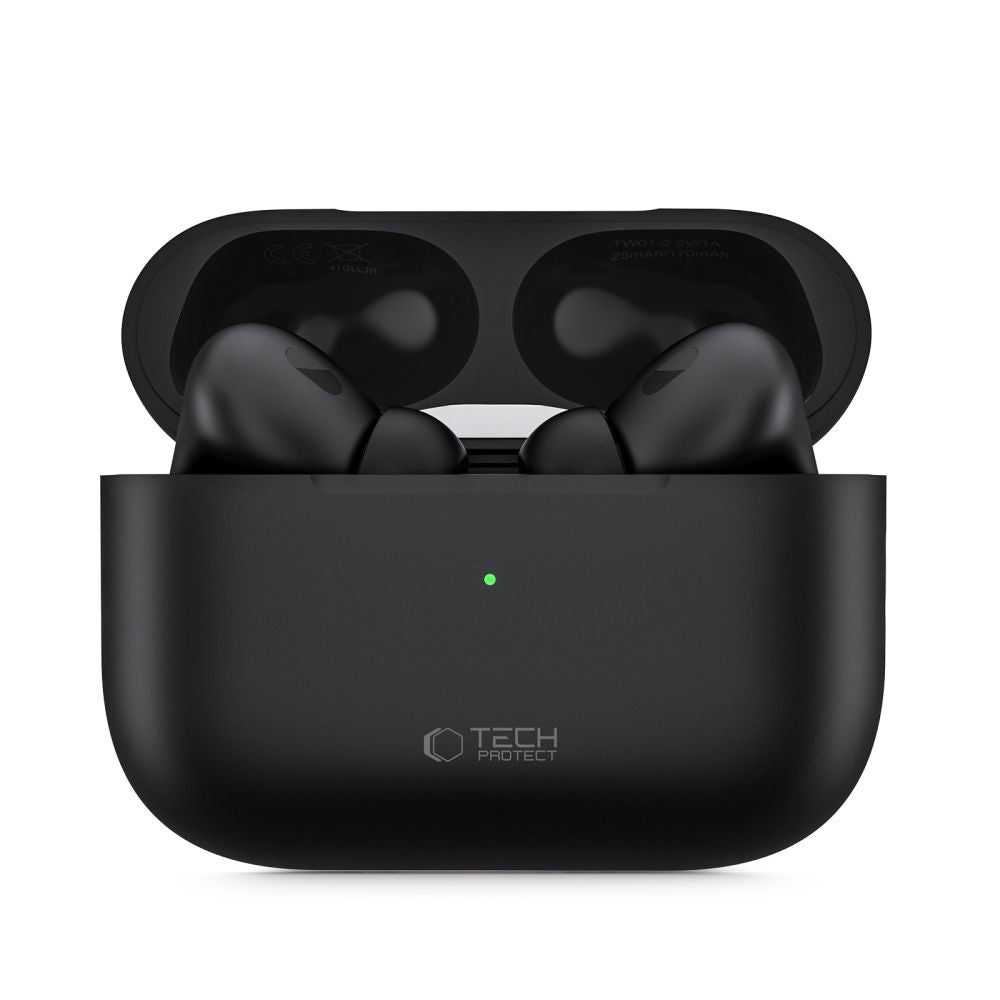 Handsfree Bluetooth Tech-Protect Ultraboost Pro, TWS, Negru