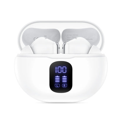 Handsfree Bluetooth Tech-Protect Ultraboost Pro G2, TWS, Alb