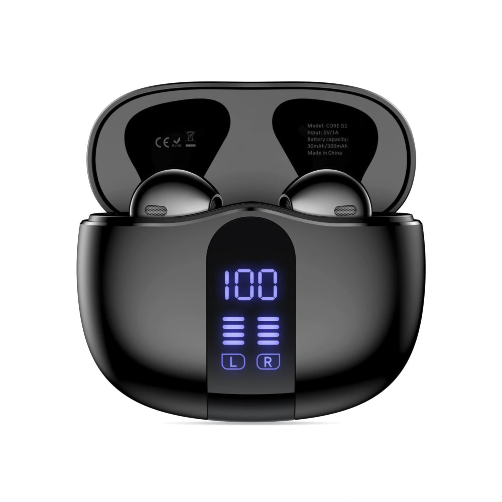Handsfree Bluetooth Tech-Protect Ultraboost Core G2, TWS, Negru