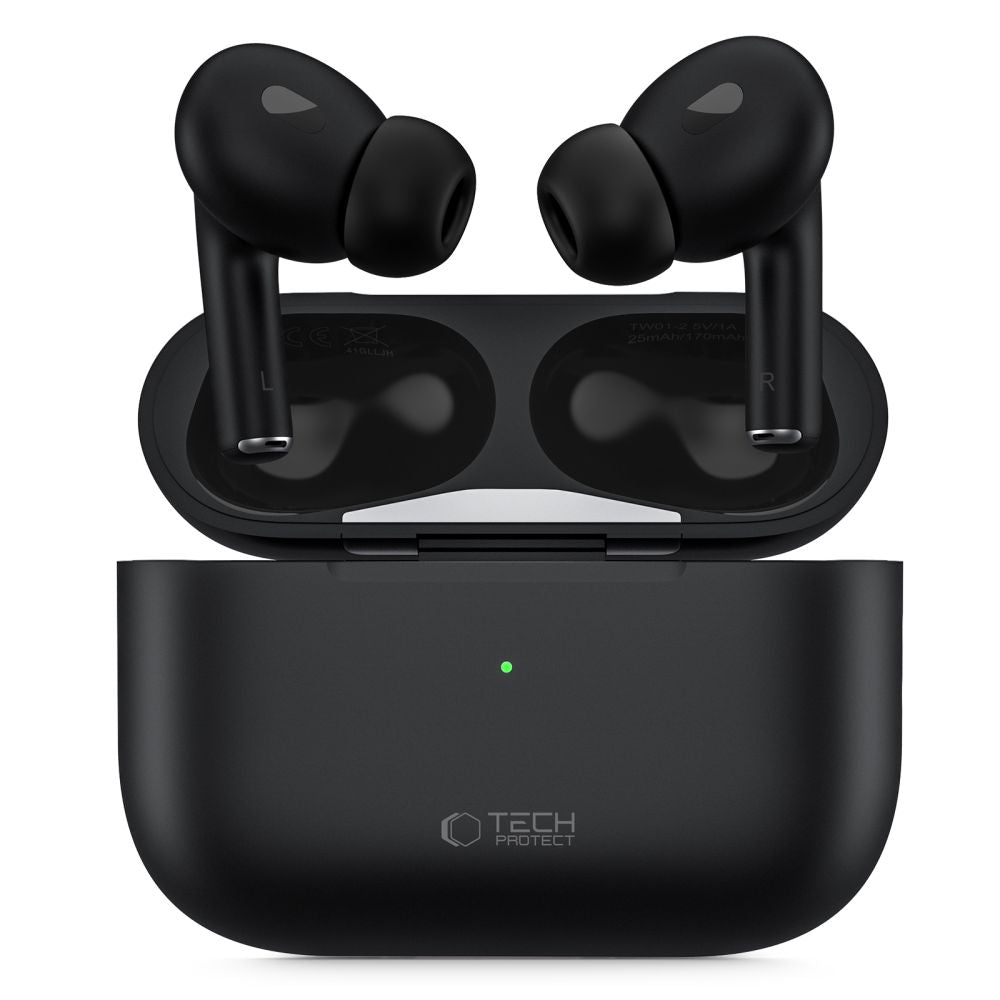 Handsfree Bluetooth Tech-Protect Ultraboost Pro, TWS, Negru