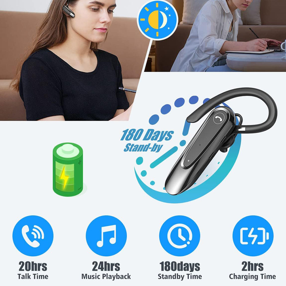 Handsfree Bluetooth Techsuit CB2 AirTalk, A2DP, Negru