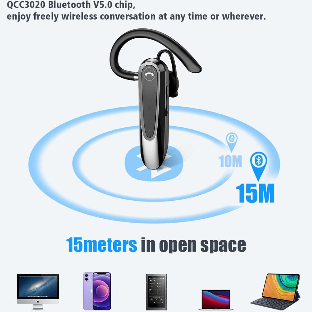 Handsfree Bluetooth Techsuit CB2 AirTalk, A2DP, Negru