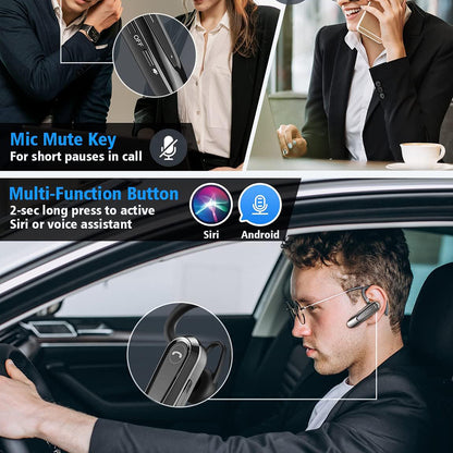 Handsfree Bluetooth Techsuit CB2 AirTalk, A2DP, Negru