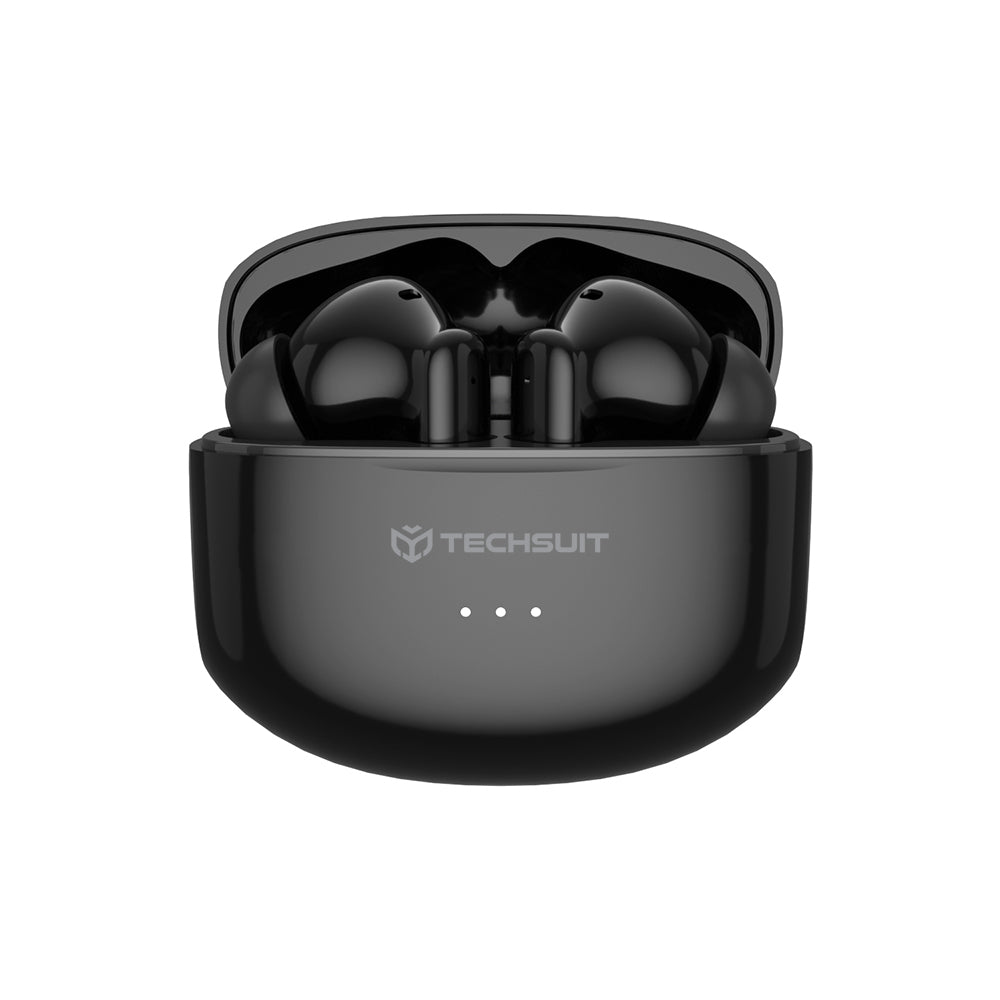 Handsfree Bluetooth Techsuit CW1 Audira Pro, TWS, ANC, Negru