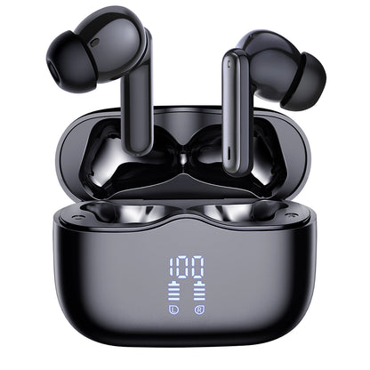 Handsfree Bluetooth Techsuit CW2 VelarX One, TWS, ANC, Negru
