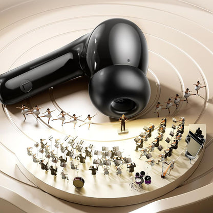 Handsfree Bluetooth Techsuit CW3 WaveBeat 100, TWS, ANC, Negru