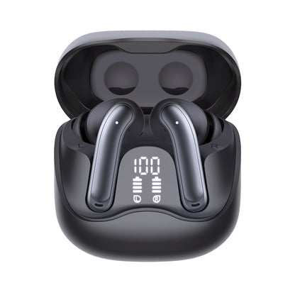 Handsfree Bluetooth Techsuit CW5 EchoFit Pro, TWS, ANC, MultiPoint, Negru