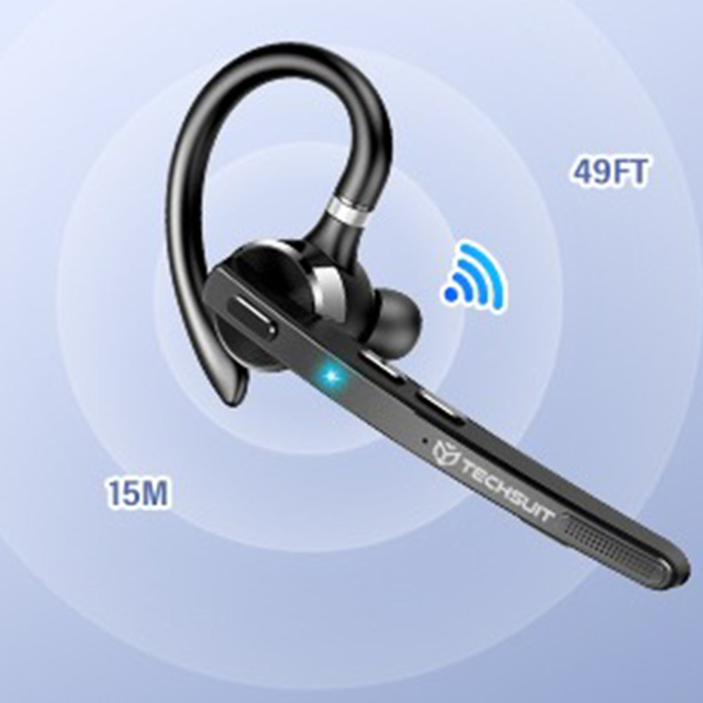 Handsfree Bluetooth Techsuit G9 TalkZen, A2DP, Negru