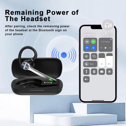 Casca Call Center Bluetooth Techsuit Hearyo A6L, Neagra